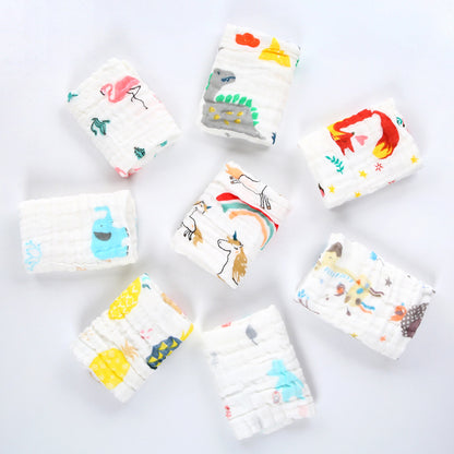 A 30 * 30 six-layer gauze square towel newborn baby towel face towel cotton yarn children's towel gauze saliva towel MOQ: 100PIECE