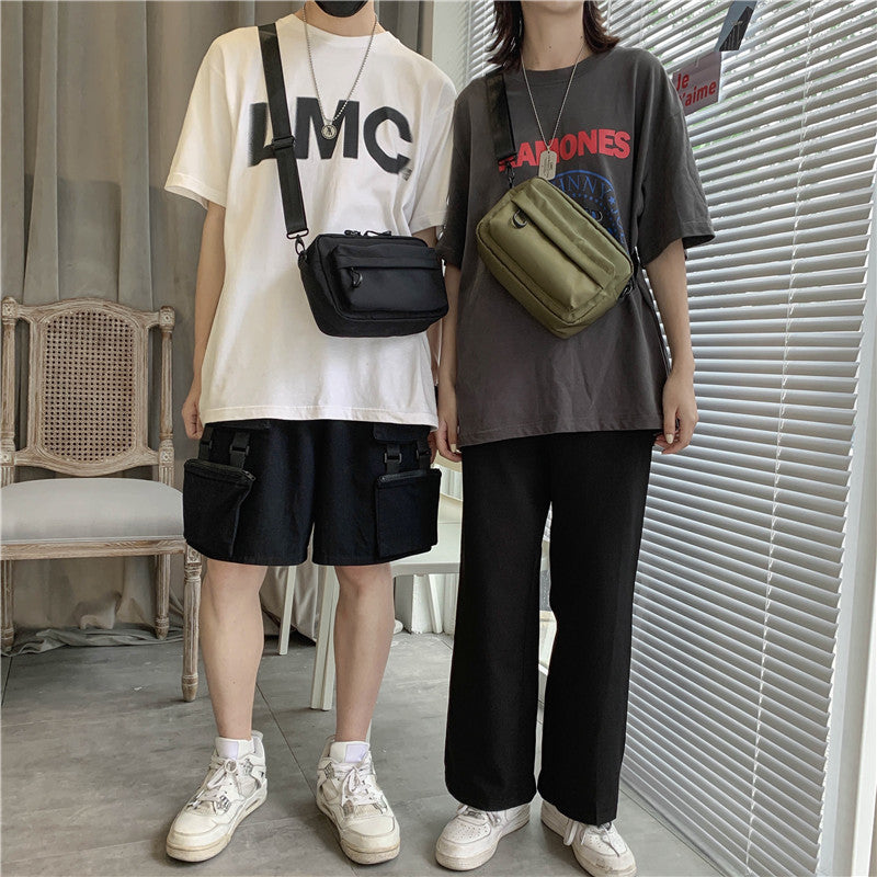 A men's bag high-end casual shoulder messenger bag women's large-capacity ins Japanese simple Harajuku small satchel