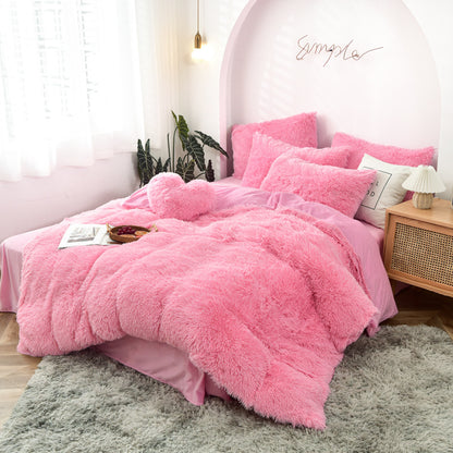 A water mink four-piece set plush crystal plush quilt cover Amazon cross-border foreign trade three or four-piece set manufacturer wholesale