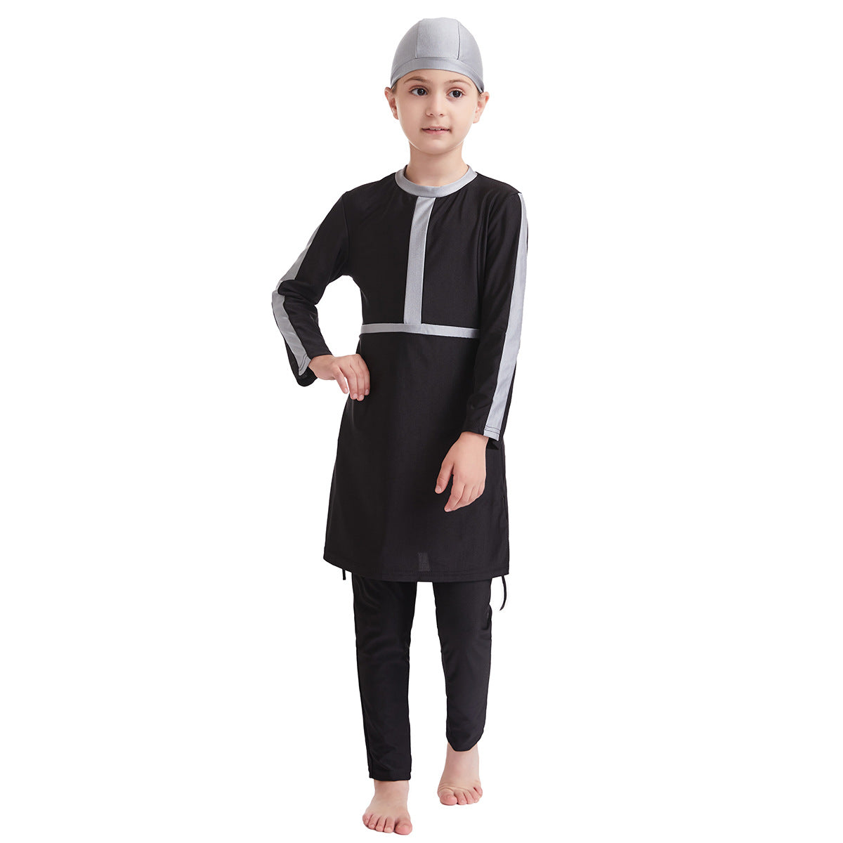 Traje de baño conservador para niña, H2014, aliexpress EBAY AMAZON vende 0,28 KG 