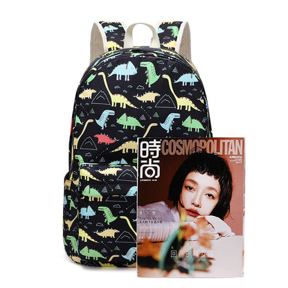 A foreign trade new schoolbag female three-piece backpack cartoon insulated lunch bag children&#039;s shoulder bag male wholesale