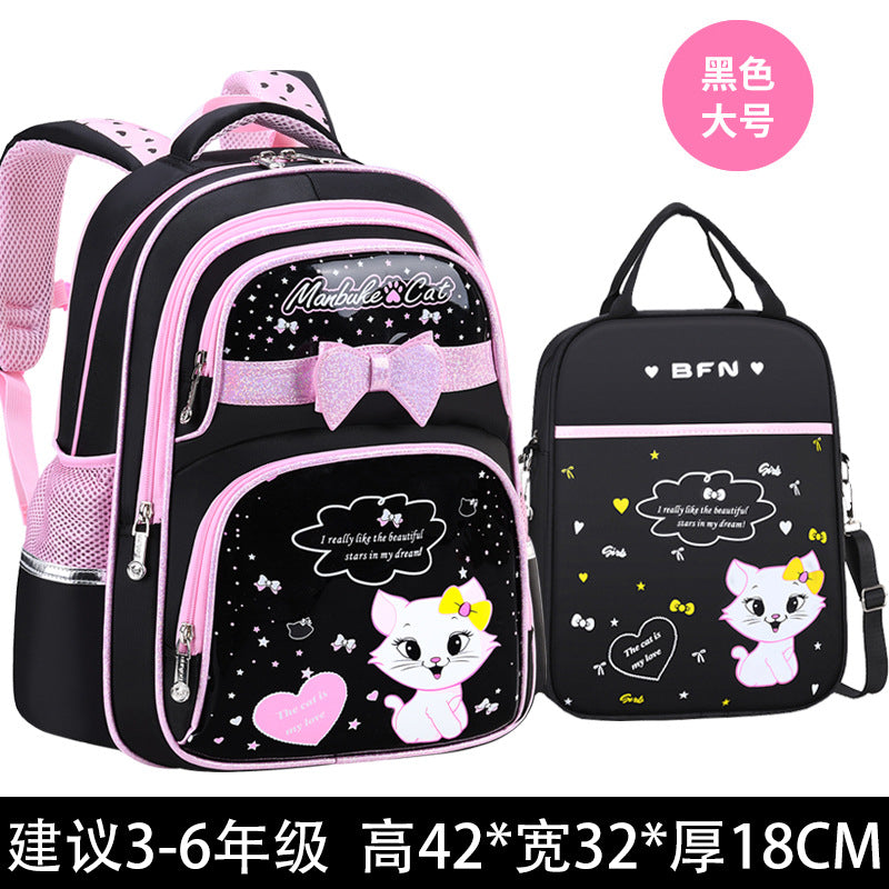 A Korean version backpack for elementary school students, grades 1-3, 4, and 6. 5. Children's backpack, cute girls aged 6-12, backpack