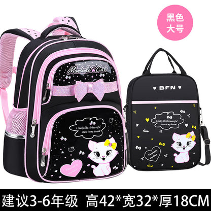 A Korean version backpack for elementary school students, grades 1-3, 4, and 6. 5. Children's backpack, cute girls aged 6-12, backpack