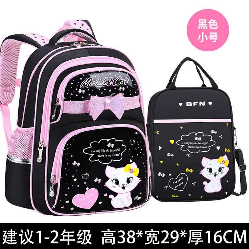 A Korean version backpack for elementary school students, grades 1-3, 4, and 6. 5. Children's backpack, cute girls aged 6-12, backpack