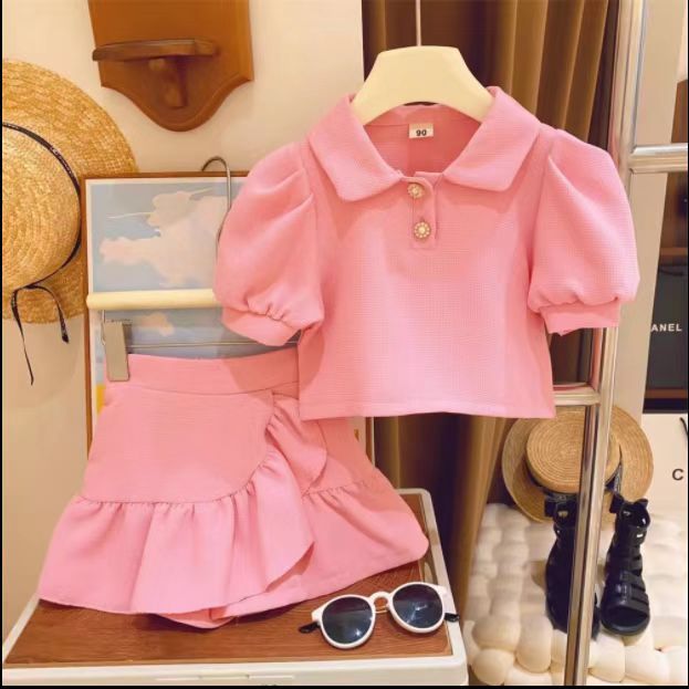 Girls Set Summer Academy Style Baby Children's Skirt Summer Dress Little Girls Clothes Children's Clothes Polo Dress Trend