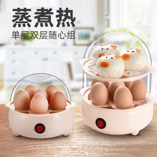 Egg steamer anti dry burning automatic power-off multifunctional household egg cooker, small steamed egg soup, egg steamer, breakfast machine