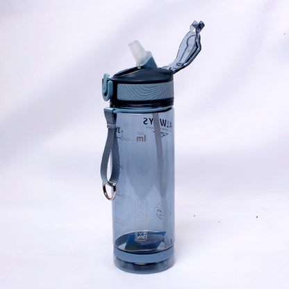 A large capacity sports water bottle, straw cup, duckbill cup wholesale, adult plastic water cup, portable fitness water bottle customization