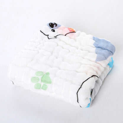 A 30 * 30 six-layer gauze square towel newborn baby towel face towel cotton yarn children's towel gauze saliva towel MOQ: 100PIECE