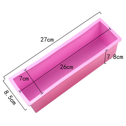 Molde para jabón artesanal con forma de castillo de azúcar, caja de madera rectangular + molde para tostadas de 1200 ml, jabón frío fácil de desmoldar 