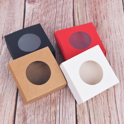 A Handmade soap small pendant packaging box, simple air cushion box, colorful cute jewelry box, sandalwood paper box MOQ: 2000PIECE