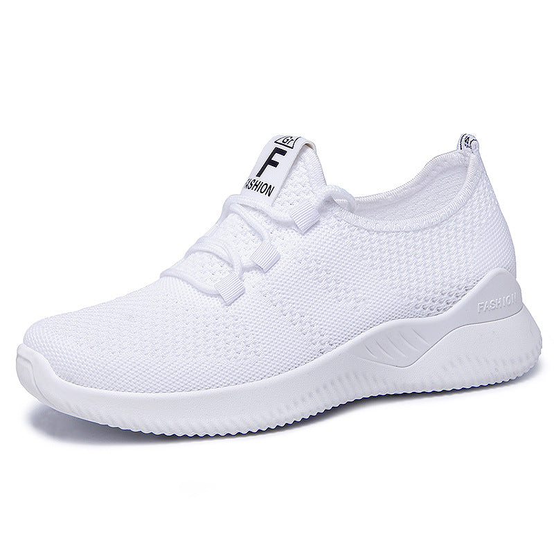 Zapatos de mujer Cross Border, nuevos zapatos casuales de moda para correr, zapatos Flyknit transpirables para mujer, zapatos deportivos de suela suave de moda para mujer 