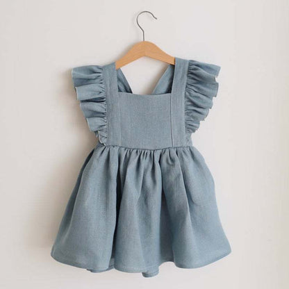 A girl baby strap skirt girl dress cotton and linen skirt baby cross-border baby baby cloth ins explosions