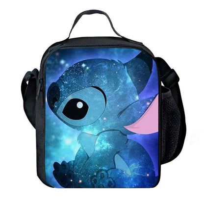 Bolsa de almuerzo con puntada P, bonita bolsa bento personalizable con estampado de dibujos animados, bolsa de aislamiento portátil para niños y estudiantes de escuela primaria 