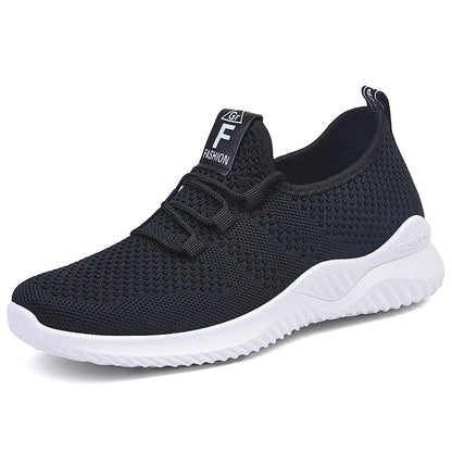 Female Shoes Cross border New Casual Fashion Running Shoes Flyknit Breathable Women's Shoes Soft Sole Trendy Sports Shoes Female