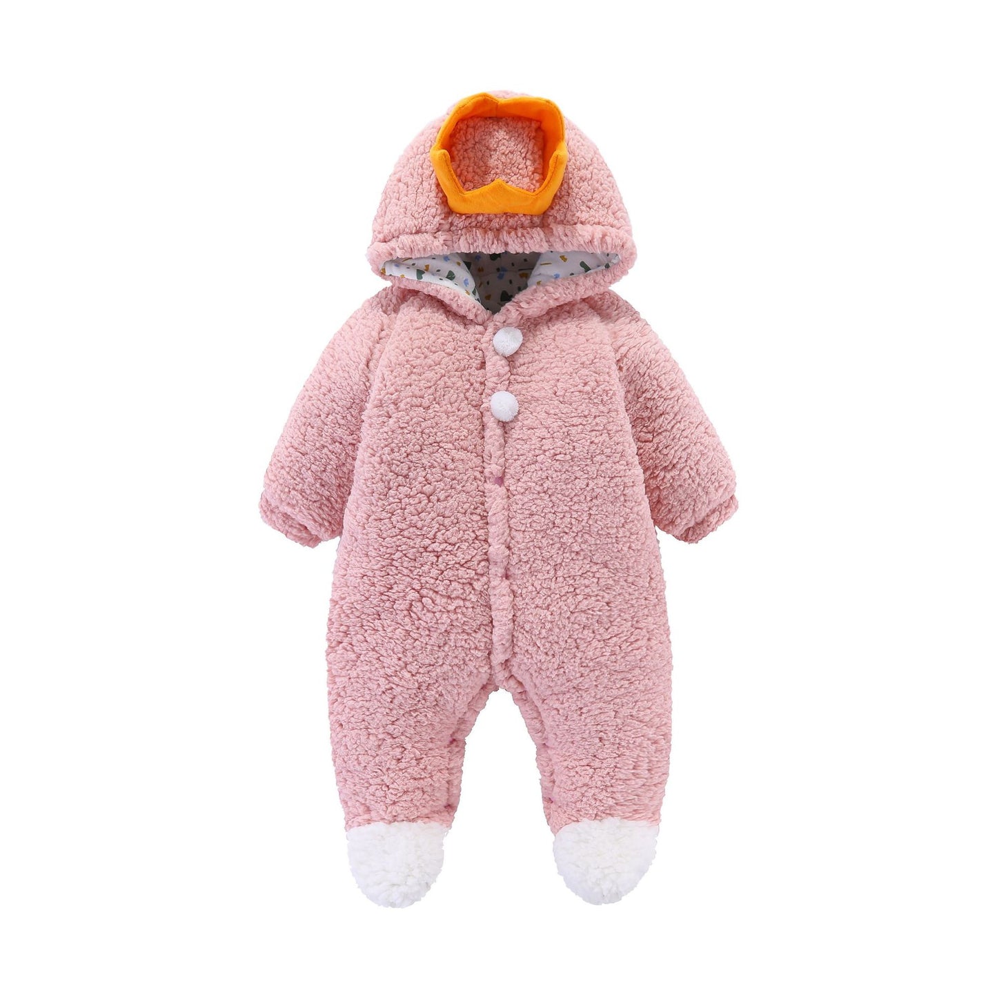 A baby onesie winter foot warm baby clothes go out clothes newborn clothes autumn and winter clothes thickened cotton clothes