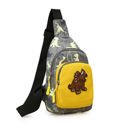 P Bolso de pecho para niños, bolso cruzado para bebés y niños pequeños con dibujos animados, bolso de hombro para niños pequeños, mochila pequeña de viaje informal 