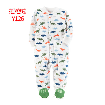 A manufacturer fleece foot climbing clothes long-sleeved onesies baby going out clothes baby Romper pajamas