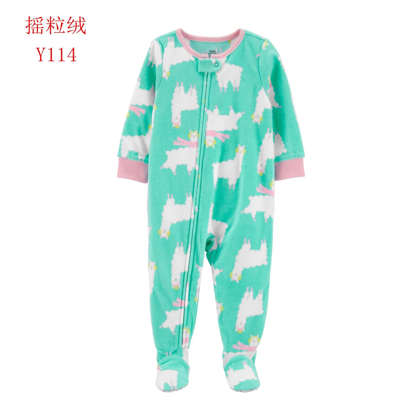 A manufacturer fleece foot climbing clothes long-sleeved onesies baby going out clothes baby Romper pajamas