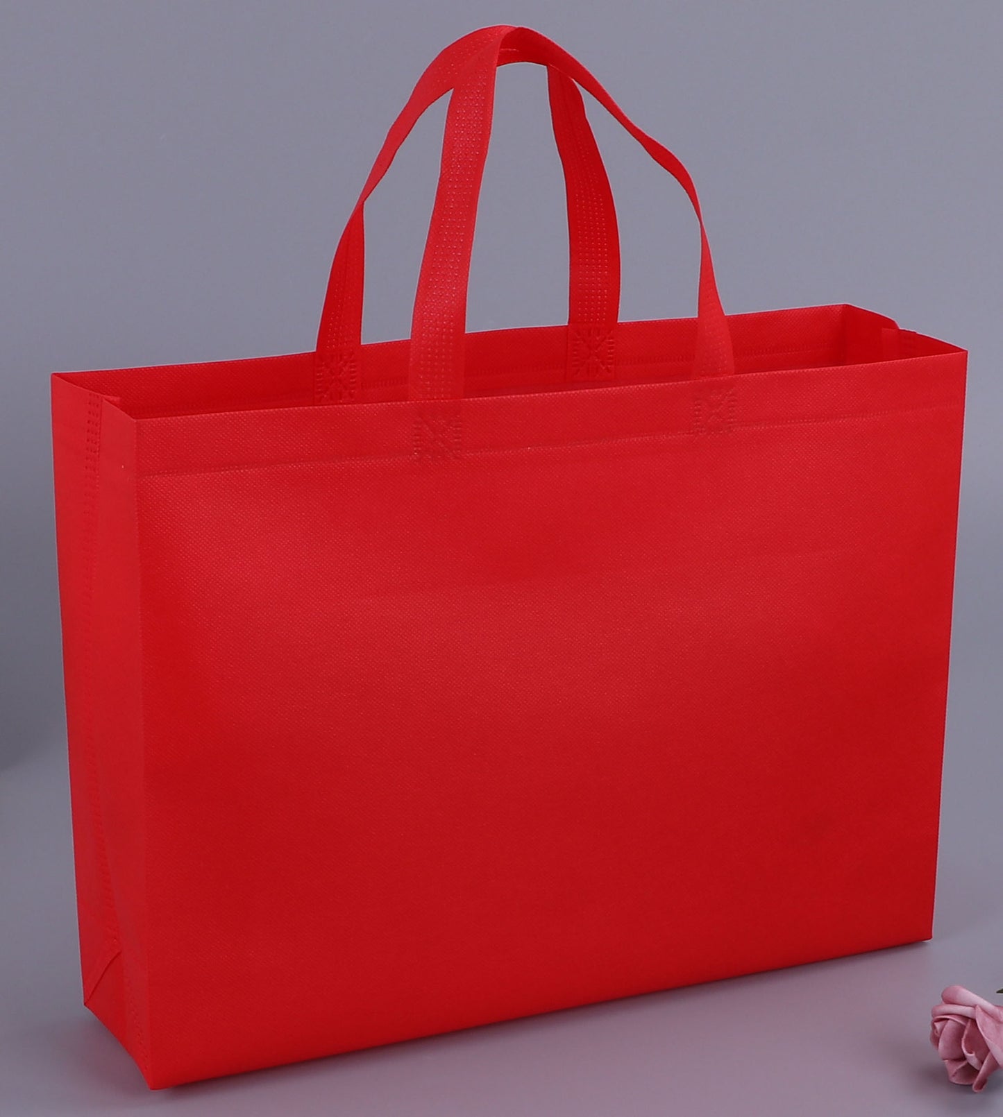 A Non-woven bag custom spot blank thickened takeaway packing bag shoe shopping tote bag packaging bag wholesale MOQ: 200PIECE