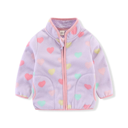 A 20 factory direct sales children's clothing, spring and autumn girls' fleece boys' thick coat sweater 2-8 years old wholesale manufacturers