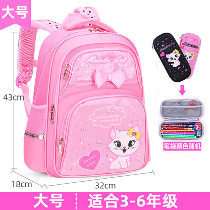 A Korean version backpack for elementary school students, grades 1-3, 4, and 6. 5. Children's backpack, cute girls aged 6-12, backpack