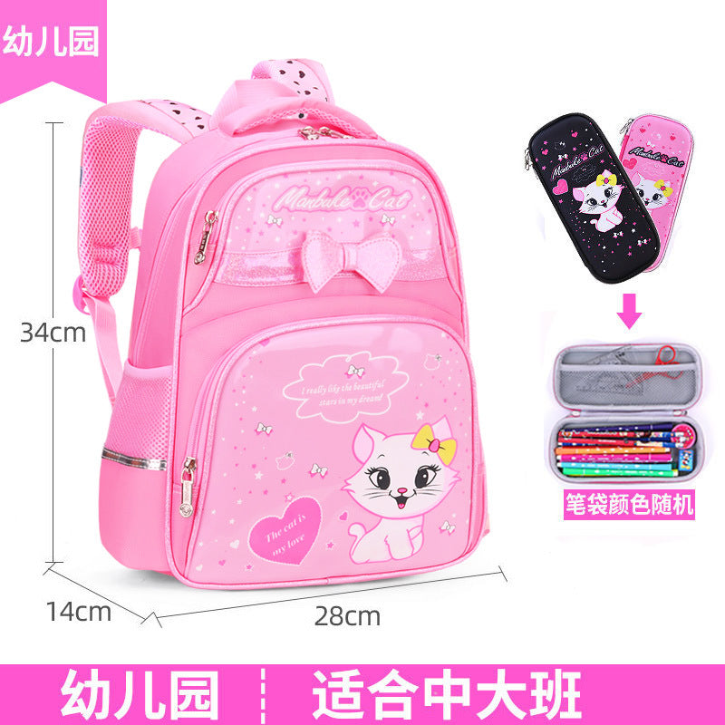 A Korean version backpack for elementary school students, grades 1-3, 4, and 6. 5. Children's backpack, cute girls aged 6-12, backpack