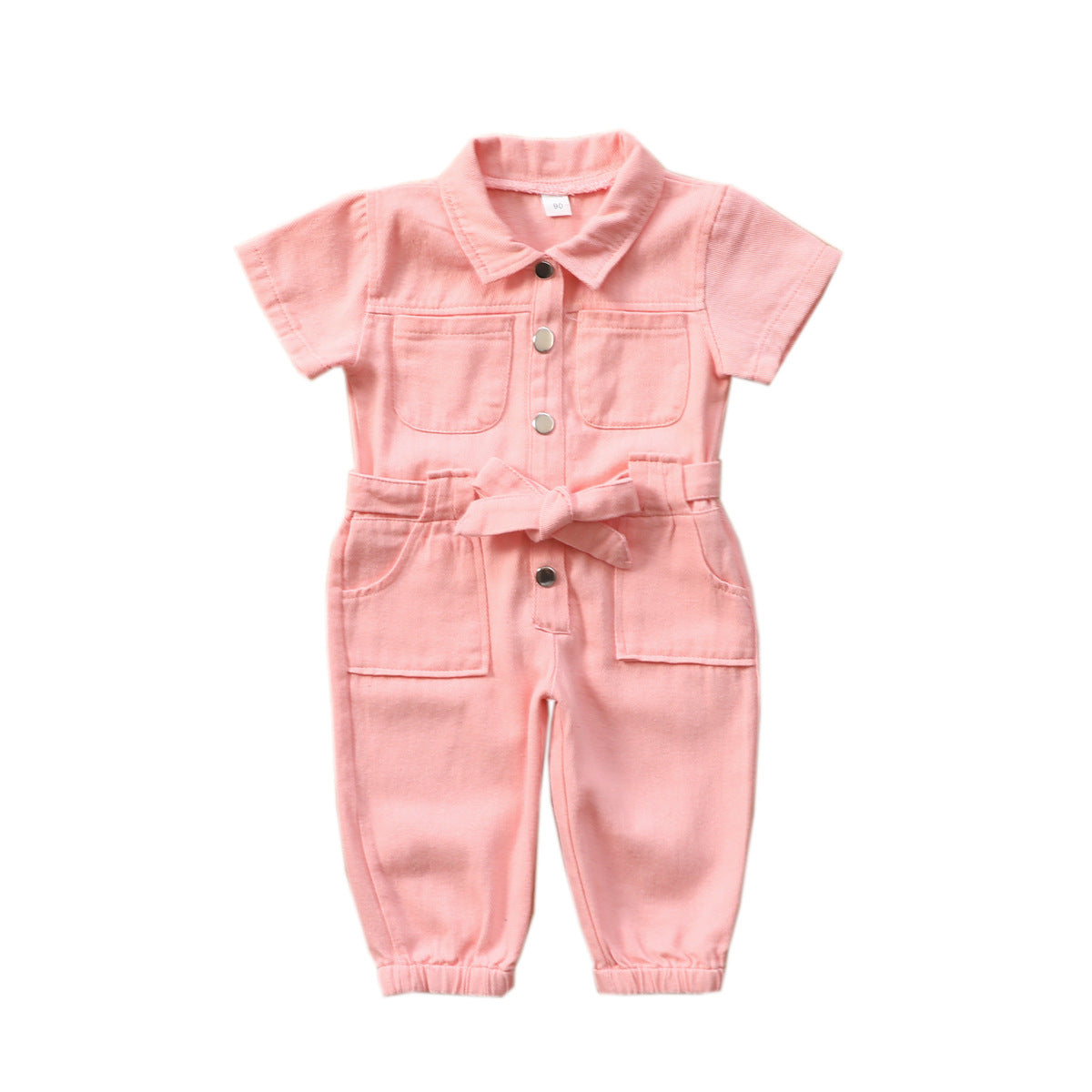 Amazon children&#039;s 4-color denim jumpsuit with belt 0.2kg