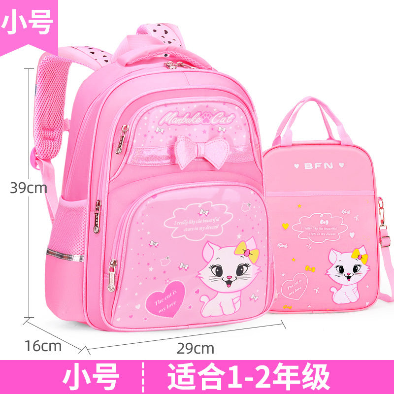 A Korean version backpack for elementary school students, grades 1-3, 4, and 6. 5. Children's backpack, cute girls aged 6-12, backpack