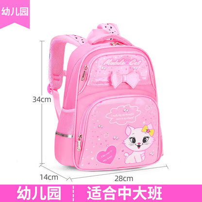 A Korean version backpack for elementary school students, grades 1-3, 4, and 6. 5. Children's backpack, cute girls aged 6-12, backpack