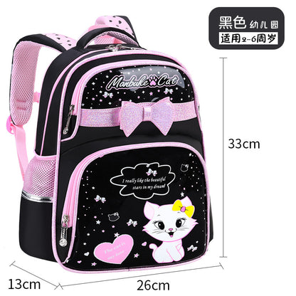 A Korean version backpack for elementary school students, grades 1-3, 4, and 6. 5. Children's backpack, cute girls aged 6-12, backpack