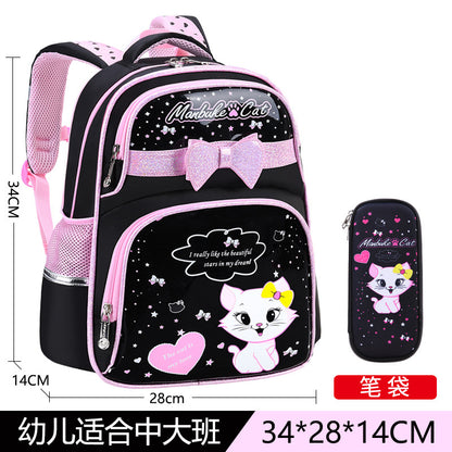 A Korean version backpack for elementary school students, grades 1-3, 4, and 6. 5. Children's backpack, cute girls aged 6-12, backpack