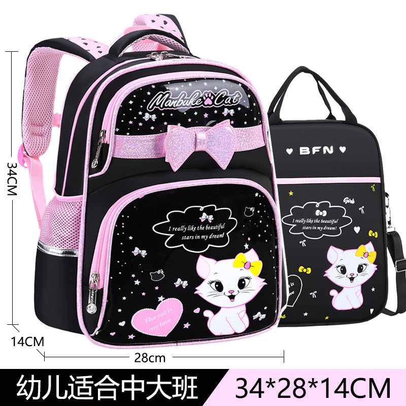 A Korean version backpack for elementary school students, grades 1-3, 4, and 6. 5. Children's backpack, cute girls aged 6-12, backpack