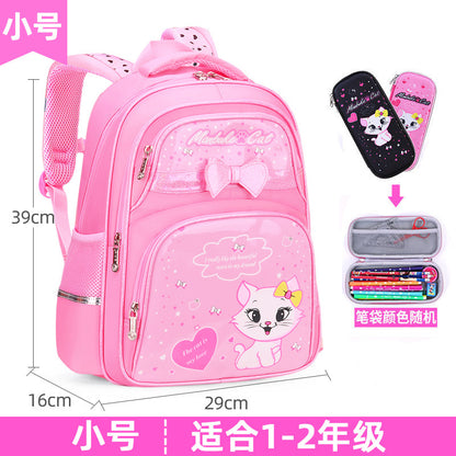 A Korean version backpack for elementary school students, grades 1-3, 4, and 6. 5. Children's backpack, cute girls aged 6-12, backpack