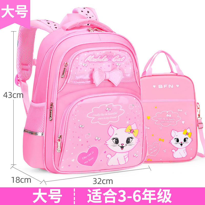 A Korean version backpack for elementary school students, grades 1-3, 4, and 6. 5. Children's backpack, cute girls aged 6-12, backpack