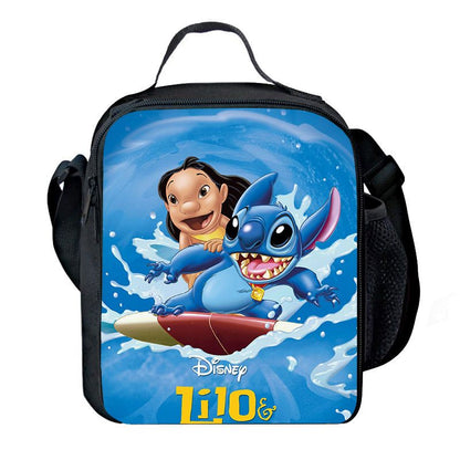 P Stitch Lunch Bag Cute Cartoon Print Customizable Bento Bag Portable Children's and Elementary School Students Handheld Insulation Bag