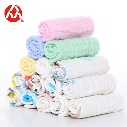 A 30 * 30 six-layer gauze square towel newborn baby towel face towel cotton yarn children's towel gauze saliva towel MOQ: 100PIECE