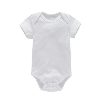 Cross-border wholesale baby plain clothes newborn clothes 0-1 years old solid color onesies, male and female babies short crawling summer 0.15kg