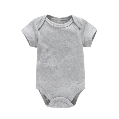 Cross-border wholesale baby plain clothes newborn clothes 0-1 years old solid color onesies, male and female babies short crawling summer 0.15kg