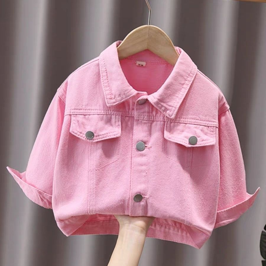 P Girl's spring and autumn new coat foreign fashion female treasure cute back three-dimensional floral pink coat