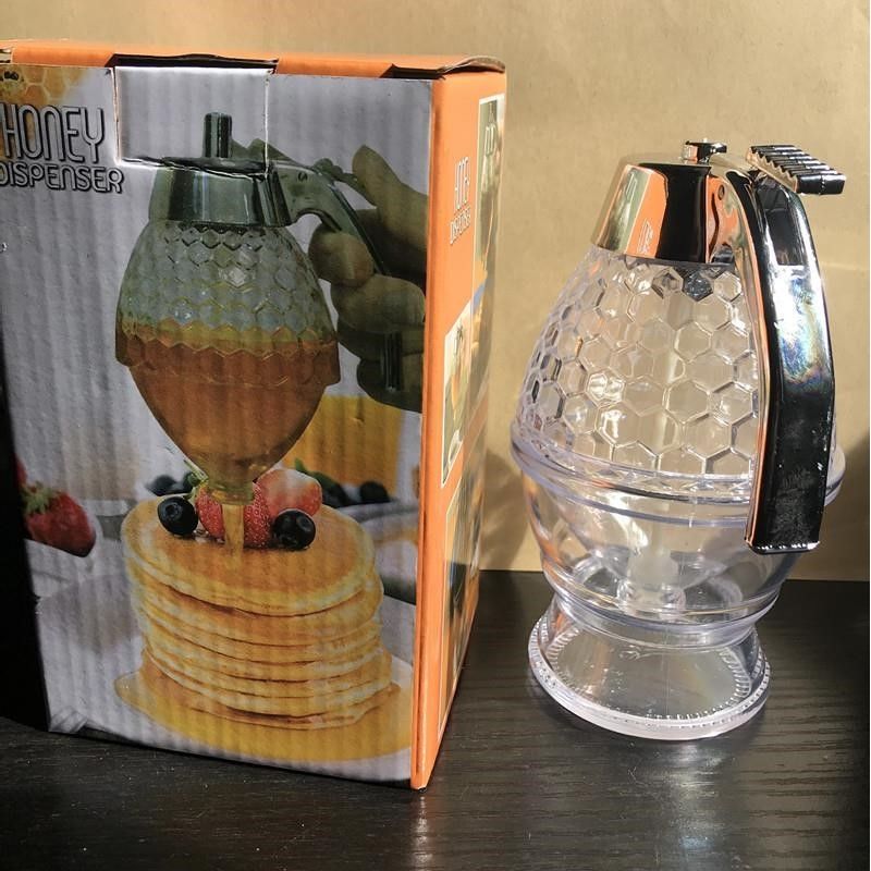 Honey bottle syrup juice dispenser acrylic honey syrup dispensing honey jar squeezer