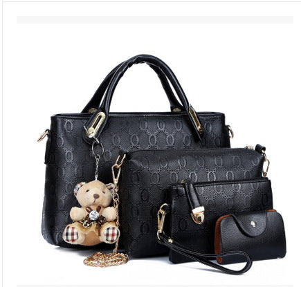 A women&#039;s bag 2023 new European and American fashion four-piece master bag large-capacity one-shoulder portable messenger bag factory wholesale