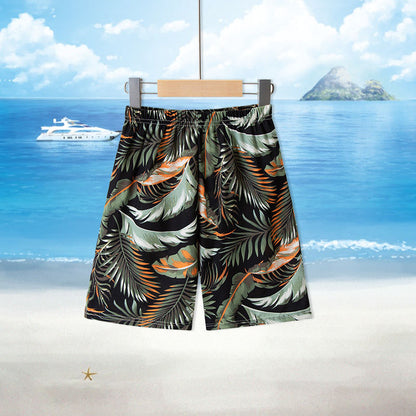 P Kids beach pants summer wear thin casual sweatpants boys and girls beach resort style trend shorts