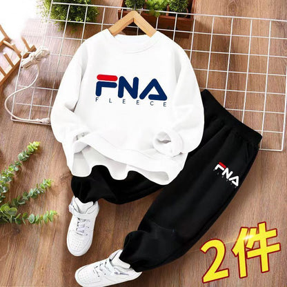 P boys sweater set new spring boys long sleeves trousers student sports children's clothing autumn two-piece set trendy