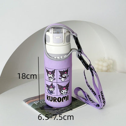 A children&#039;s mug set universal cute cartoon strap slung portable portable kettle protective cover water cup bag