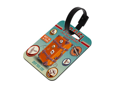 A luggage accessories heat transfer personalized wooden luggage tag safety tag suitcase consignment card wholesale printing logo