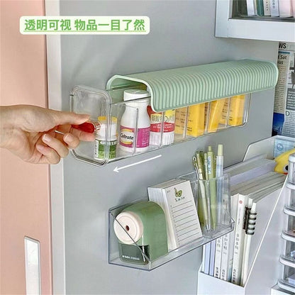 P Data cable storage Wall-mounted storage box Charging cable storage Socks storage box ins Wind transparent storage box Dormitory