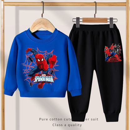 P Spider-Man Boys Sweater Set Autumn and Winter New Sweater Children's Men's Handsome Middle-aged Older Boys Autumn Clothing Trend