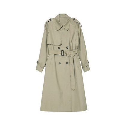 P high-end temperament new popular medium and long spring and autumn coat small British women's trench coat