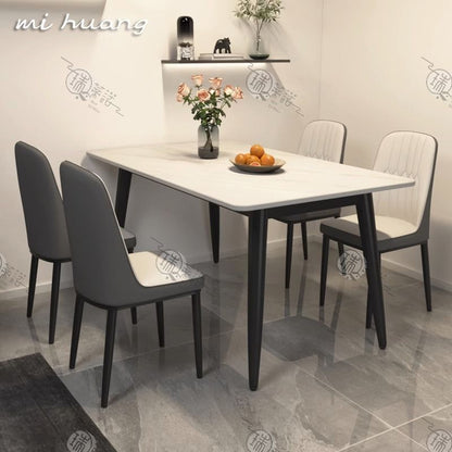 Slate dining table modern minimalist combination