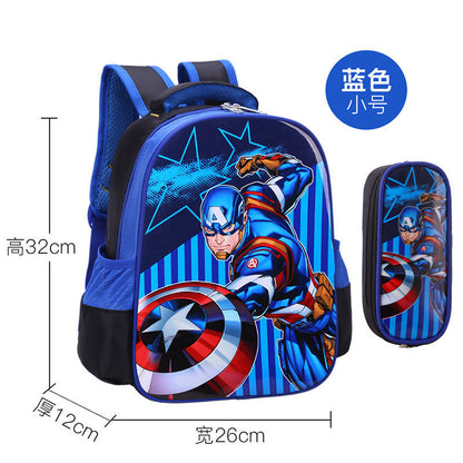 P School bags for male elementary school students, school bags for female Spider Man, grades 1-2-3-4-4-5-6, children's school bags, kindergarten school bags for female students